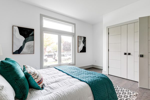 First floor bedroom of new home by Richmond Hill Design-Build