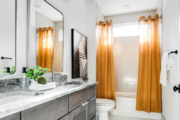 Secondary bathroom in new home by Richmond Hill Design-Build