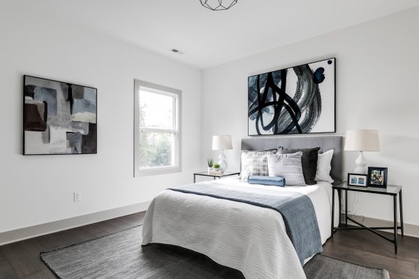 Secondary bedroom in new home by Richmond Hill Design-Build