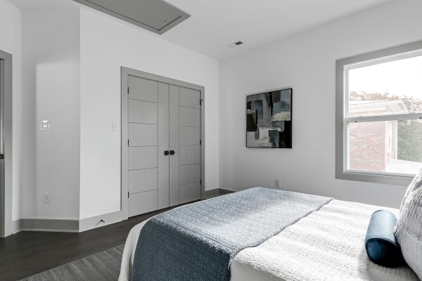 Secondary bedroom in new home by Richmond Hill Design-Build