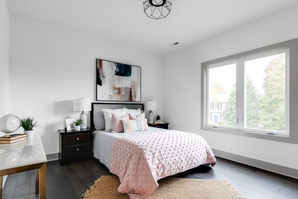 Secondary bedroom in new home by Richmond Hill Design-Build