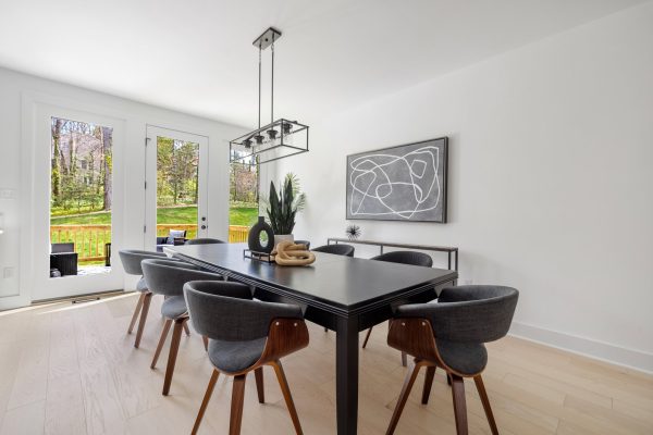 Dining room of new home built by Richmond Hill Design-Build