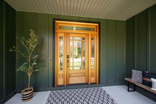 Front door of new home built by Richmond Hill Design-Build