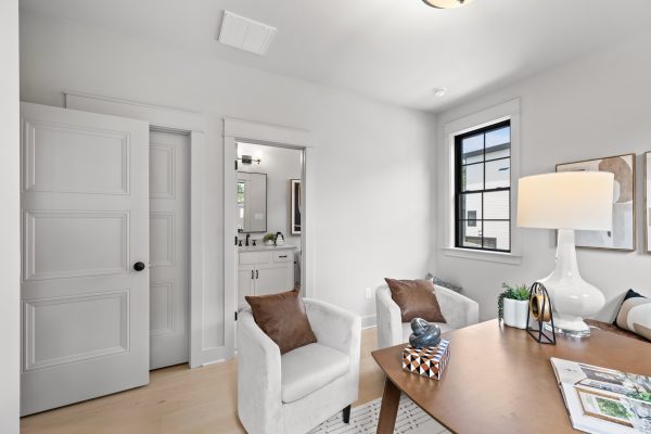 Home office or bedroom of new home built by Richmond Hill Design-Build