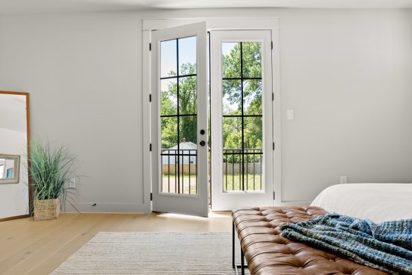 Primary bedroom of new home built by Richmond Hill Design-Build