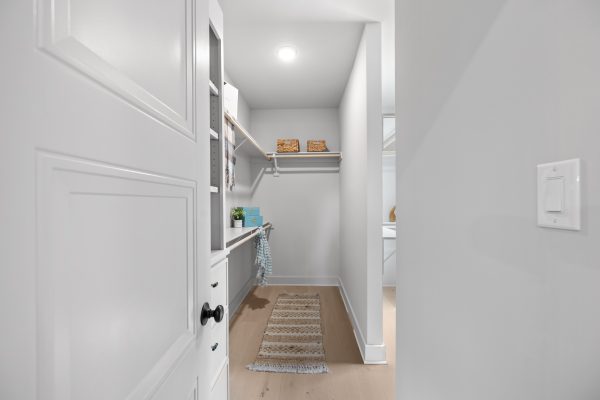 Closet in primary bedroom of new home built by Richmond Hill Design-Build