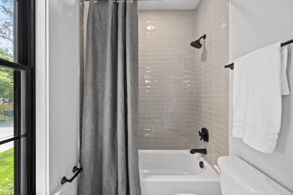 Secondary bathroom of new home built by Richmond Hill Design-Build