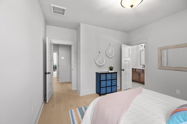 Secondary bedroom of new home built by Richmond Hill Design-Build