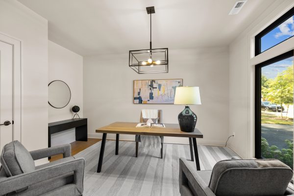 Home office of stunning new home built by Richmond Hill Design-Build