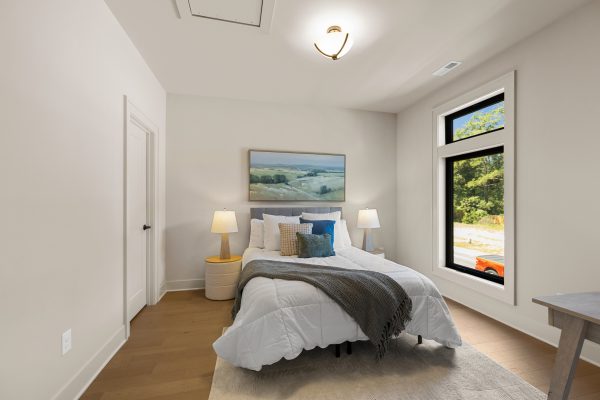 Secondary bedroom in stunning new home built by Richmond Hill Design-Build