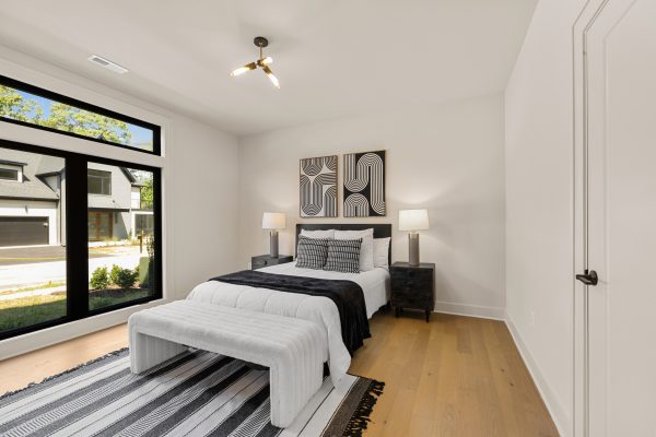 Secondary bedroom of stunning new home built by Richmond Hill Design-Build