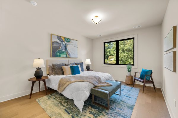 Secondary bedroom in stunning new home built by Richmond Hill Design-Build