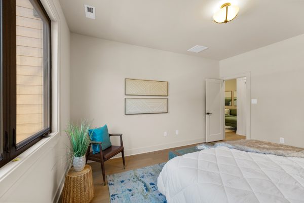 Secondary bedroom in stunning new home built by Richmond Hill Design-Build