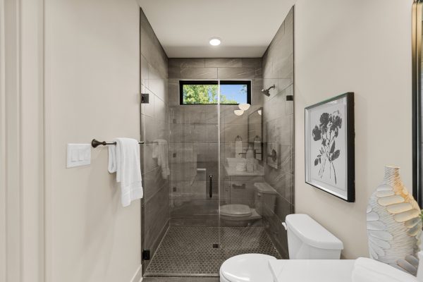 Secondary bathroom of stunning new home built by Richmond Hill Design-Build